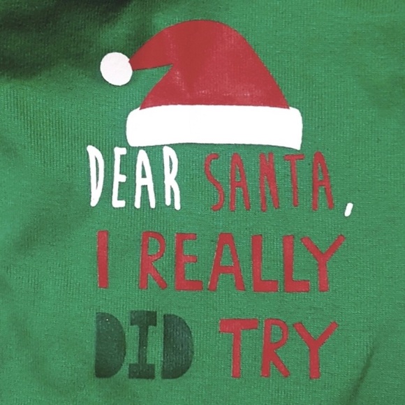 Gerber Christmas One Piece Long Sleeve Snap Bodysuit 3-6Months Dear Santa, - Picture 3 of 5